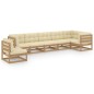 vidaXL 7-tlg. Garten-Lounge-Set mit Kissen Massivholz Kiefer vidaXL 7-tlg. Garten-Lounge-Set mit Kissen Massivholz Kiefer