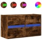 vidaXL TV-Wandschrank mit LED-Beleuchtung Räuchereiche 80x31x45 cm vidaXL TV-Wandschrank mit LED-Beleuchtung Räuchereiche 80x31x45 cm