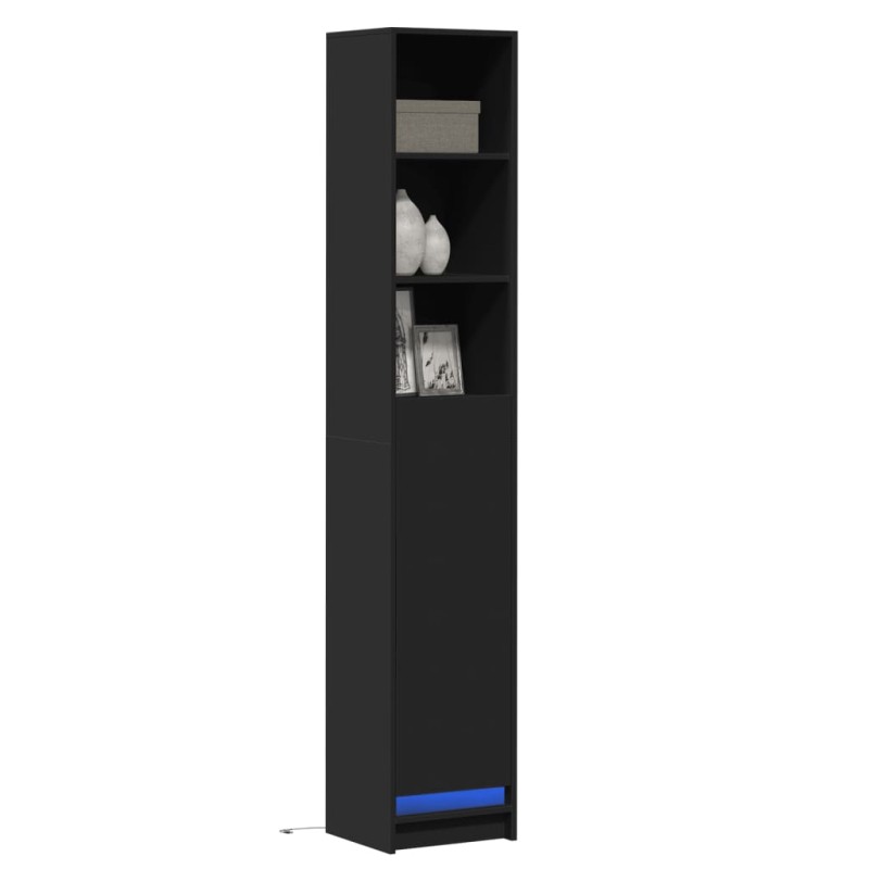vidaXL LED-Sideboard Schwarz 36x32,5x200 cm Holzwerkstoff vidaXL LED-Sideboard Schwarz 36x32,5x200 cm Holzwerkstoff