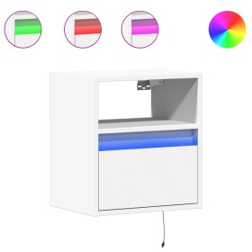 vidaXL TV-Wandschrank mit LED-Beleuchtung Weiß 41x31x45 cm