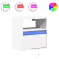 vidaXL TV-Wandschrank mit LED-Beleuchtung Weiß 41x31x45 cm vidaXL TV-Wandschrank mit LED-Beleuchtung Weiß 41x31x45 cm