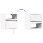 vidaXL TV-Wandschrank mit LED-Beleuchtung Weiß 41x31x45 cm vidaXL TV-Wandschrank mit LED-Beleuchtung Weiß 41x31x45 cm