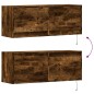 vidaXL TV-Wandschrank mit LED-Beleuchtung Räuchereiche 100x31x35 cm vidaXL TV-Wandschrank mit LED-Beleuchtung Räuchereiche 100x31x35 cm
