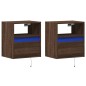 vidaXL TV-Wandschränke LED-Beleuchtung 2 Stk. Eichen-Optik 41x31x45 cm vidaXL TV-Wandschränke LED-Beleuchtung 2 Stk. Eichen-Optik 41x31x45 cm