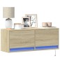 vidaXL TV-Wandschrank mit LED-Beleuchtung Sonoma-Eiche 100x31x35 cm vidaXL TV-Wandschrank mit LED-Beleuchtung Sonoma-Eiche 100x31x35 cm