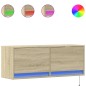 vidaXL TV-Wandschrank mit LED-Beleuchtung Sonoma-Eiche 100x31x35 cm vidaXL TV-Wandschrank mit LED-Beleuchtung Sonoma-Eiche 100x31x35 cm