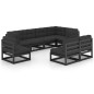 8-tlg. Garten-Lounge-Set mit Kissen Kiefer Massivholz 8-tlg. Garten-Lounge-Set mit Kissen Kiefer Massivholz