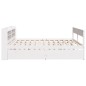 vidaXL Massivholzbett ohne Matratze Weiß 160x200 Kiefernholz vidaXL Massivholzbett ohne Matratze Weiß 160x200 Kiefernholz