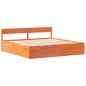 vidaXL Massivholzbett ohne Matratze Wachsbraun 180x200 Kiefernholz vidaXL Massivholzbett ohne Matratze Wachsbraun 180x200 Kiefernholz
