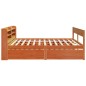 vidaXL Massivholzbett ohne Matratze Wachsbraun 180x200 Kiefernholz vidaXL Massivholzbett ohne Matratze Wachsbraun 180x200 Kiefernholz