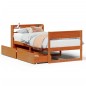 vidaXL Massivholzbett ohne Matratze Wachsbraun 75x190 cm Kiefernholz vidaXL Massivholzbett ohne Matratze Wachsbraun 75x190 cm Kiefernholz