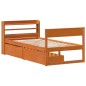 vidaXL Massivholzbett ohne Matratze Wachsbraun 75x190 cm Kiefernholz vidaXL Massivholzbett ohne Matratze Wachsbraun 75x190 cm Kiefernholz