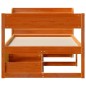 vidaXL Massivholzbett ohne Matratze Wachsbraun 75x190 cm Kiefernholz vidaXL Massivholzbett ohne Matratze Wachsbraun 75x190 cm Kiefernholz