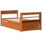 vidaXL Massivholzbett ohne Matratze Wachsbraun 75x190 cm Kiefernholz vidaXL Massivholzbett ohne Matratze Wachsbraun 75x190 cm Kiefernholz