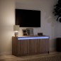 vidaXL TV-Schrank mit LED-Beleuchtung Braun Eichen-Optik 100x34x50 cm vidaXL TV-Schrank mit LED-Beleuchtung Braun Eichen-Optik 100x34x50 cm