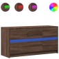 vidaXL TV-Schrank mit LED-Beleuchtung Braun Eichen-Optik 100x34x50 cm vidaXL TV-Schrank mit LED-Beleuchtung Braun Eichen-Optik 100x34x50 cm