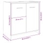 vidaXL Waschbeckenunterschrank Sonoma-Eiche 60x33x60 cm Holzwerkstoff