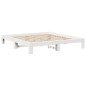 vidaXL Massivholzbett ohne Matratze Weiß 160x200 Kiefernholz vidaXL Massivholzbett ohne Matratze Weiß 160x200 Kiefernholz