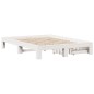 vidaXL Massivholzbett ohne Matratze Weiß 160x200 Kiefernholz vidaXL Massivholzbett ohne Matratze Weiß 160x200 Kiefernholz