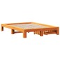 vidaXL Massivholzbett ohne Matratze Wachsbraun 140x200 cm Kiefernholz vidaXL Massivholzbett ohne Matratze Wachsbraun 140x200 cm Kiefernholz
