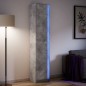vidaXL Highboard mit LED-Beleuchtung Grau 41,5x32,5x200 cm vidaXL Highboard mit LED-Beleuchtung Grau 41,5x32,5x200 cm