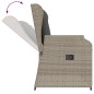 vidaXL Gartenbank Verstellbar mit Kissen Hellgrau Poly Rattan vidaXL Gartenbank Verstellbar mit Kissen Hellgrau Poly Rattan