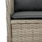 vidaXL Gartenbank Verstellbar mit Kissen Hellgrau Poly Rattan vidaXL Gartenbank Verstellbar mit Kissen Hellgrau Poly Rattan