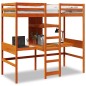 vidaXL Hochbett ohne Matratze Wachsbraun 90x190 cm Massivholz Kiefer vidaXL Hochbett ohne Matratze Wachsbraun 90x190 cm Massivholz Kiefer