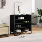 vidaXL Schuhregal Schwarz 80x38x78 cm Holzwerkstoff vidaXL Schuhregal Schwarz 80x38x78 cm Holzwerkstoff
