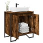 vidaXL Waschbeckenunterschrank Räuchereiche 60x35x60 cm Holzwerkstoff vidaXL Waschbeckenunterschrank Räuchereiche 60x35x60 cm Holzwerkstoff