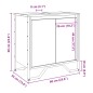 vidaXL Waschbeckenunterschrank Räuchereiche 60x35x60 cm Holzwerkstoff vidaXL Waschbeckenunterschrank Räuchereiche 60x35x60 cm Holzwerkstoff