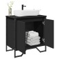 vidaXL Waschbeckenunterschrank Schwarz 60x35x60 cm Holzwerkstoff vidaXL Waschbeckenunterschrank Schwarz 60x35x60 cm Holzwerkstoff