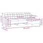 vidaXL 3-Sitzer-Sofa mit Hocker Hellgrau 210 cm Stoff vidaXL 3-Sitzer-Sofa mit Hocker Hellgrau 210 cm Stoff