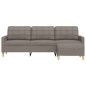 vidaXL 3-Sitzer-Sofa mit Hocker Taupe 210 cm Stoff vidaXL 3-Sitzer-Sofa mit Hocker Taupe 210 cm Stoff
