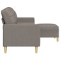 vidaXL 3-Sitzer-Sofa mit Hocker Taupe 210 cm Stoff vidaXL 3-Sitzer-Sofa mit Hocker Taupe 210 cm Stoff