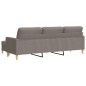 vidaXL 3-Sitzer-Sofa mit Hocker Taupe 210 cm Stoff vidaXL 3-Sitzer-Sofa mit Hocker Taupe 210 cm Stoff