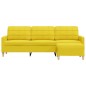 vidaXL 3-Sitzer-Sofa mit Hocker Hellgelb 210 cm Stoff vidaXL 3-Sitzer-Sofa mit Hocker Hellgelb 210 cm Stoff
