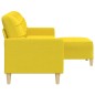 vidaXL 3-Sitzer-Sofa mit Hocker Hellgelb 210 cm Stoff vidaXL 3-Sitzer-Sofa mit Hocker Hellgelb 210 cm Stoff