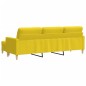 vidaXL 3-Sitzer-Sofa mit Hocker Hellgelb 210 cm Stoff vidaXL 3-Sitzer-Sofa mit Hocker Hellgelb 210 cm Stoff