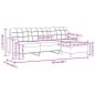 vidaXL 3-Sitzer-Sofa mit Hocker Hellgelb 210 cm Stoff vidaXL 3-Sitzer-Sofa mit Hocker Hellgelb 210 cm Stoff
