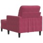vidaXL Sessel mit Hocker Weinrot 60 cm Samt vidaXL Sessel mit Hocker Weinrot 60 cm Samt