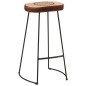 vidaXL 3-tlg. Bar-Set Raues Mangoholz und Metall vidaXL 3-tlg. Bar-Set Raues Mangoholz und Metall