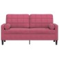 vidaXL 2-Sitzer-Sofa mit Zierkissen Weinrot 140 cm Samt vidaXL 2-Sitzer-Sofa mit Zierkissen Weinrot 140 cm Samt