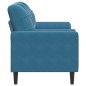 vidaXL 2-Sitzer-Sofa mit Zierkissen Blau 140 cm Samt vidaXL 2-Sitzer-Sofa mit Zierkissen Blau 140 cm Samt