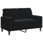 vidaXL 2-Sitzer-Sofa mit Zierkissen Schwarz 120 cm Samt vidaXL 2-Sitzer-Sofa mit Zierkissen Schwarz 120 cm Samt