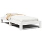 vidaXL Massivholzbett ohne Matratze Weiß 75x190 cm Kiefernholz vidaXL Massivholzbett ohne Matratze Weiß 75x190 cm Kiefernholz