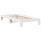 vidaXL Massivholzbett ohne Matratze Weiß 75x190 cm Kiefernholz vidaXL Massivholzbett ohne Matratze Weiß 75x190 cm Kiefernholz
