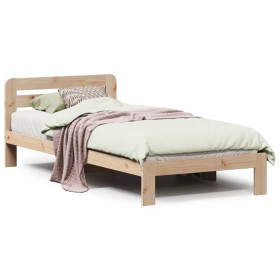 vidaXL Massivholzbett ohne Matratze 90x200 Kiefernholz