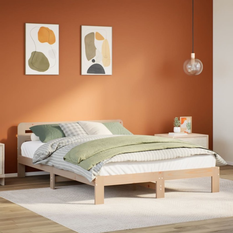 vidaXL Massivholzbett ohne Matratze 140x200 cm Kiefernholz vidaXL Massivholzbett ohne Matratze 140x200 cm Kiefernholz