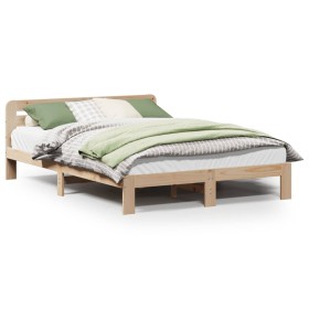 vidaXL Massivholzbett ohne Matratze 140x200 cm Kiefernholz